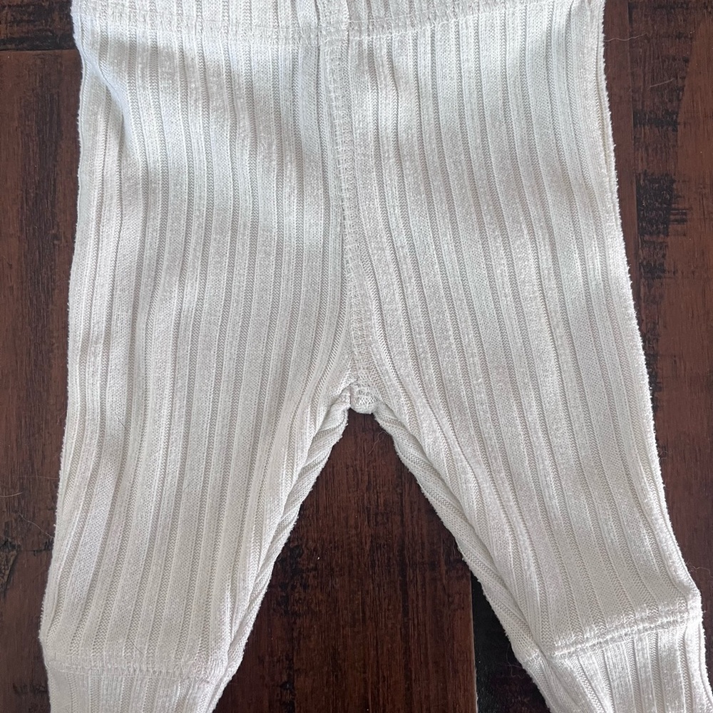 Grayson Collective White Ribbed Kids Joggers